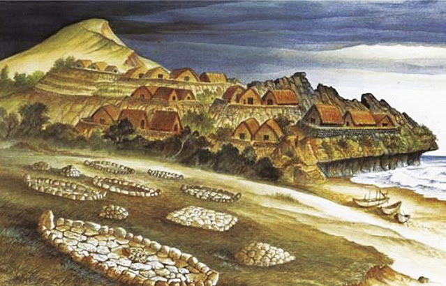 Artist’s sketch of early Batanes settlements