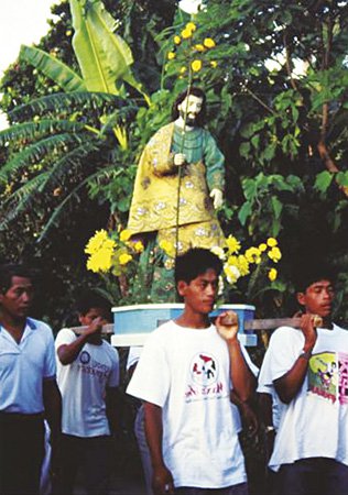 Procession in honor of San Jose in Batanes, 1990 (CCP Collections)